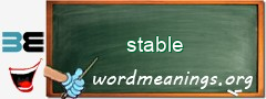 WordMeaning blackboard for stable